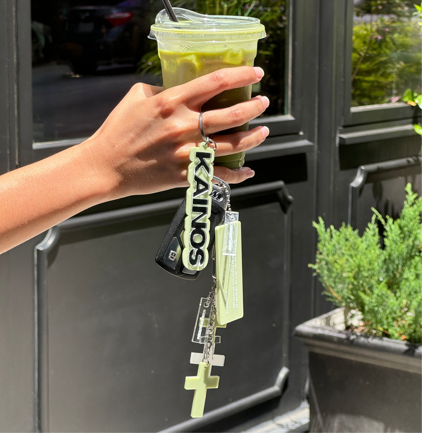 Cross Charm Keychain