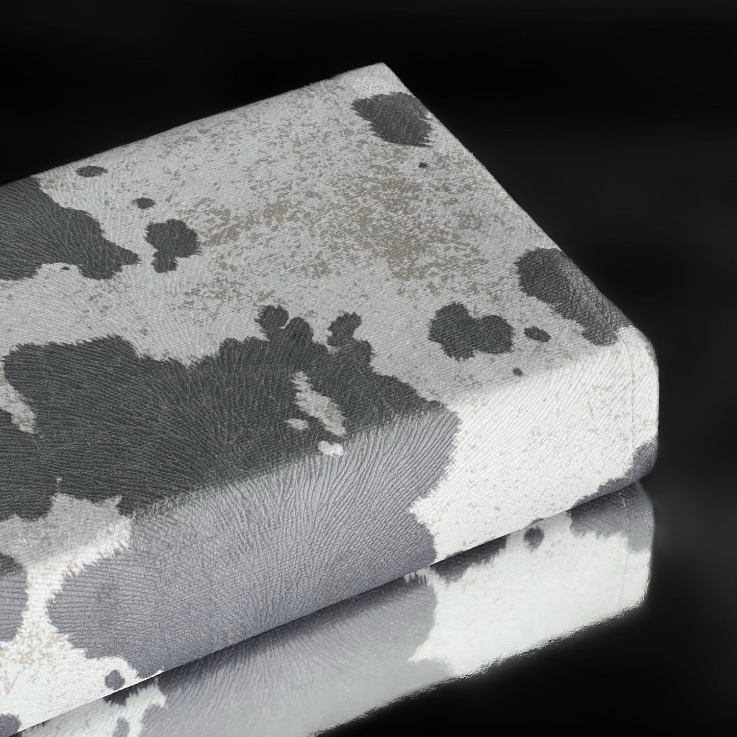 BARE GRAY COW PRINT BIBLE COVER