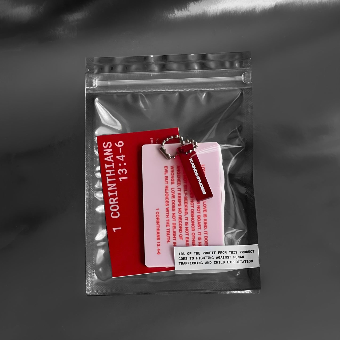1 CORINTHIANS 13:4-6 KEYCHAIN