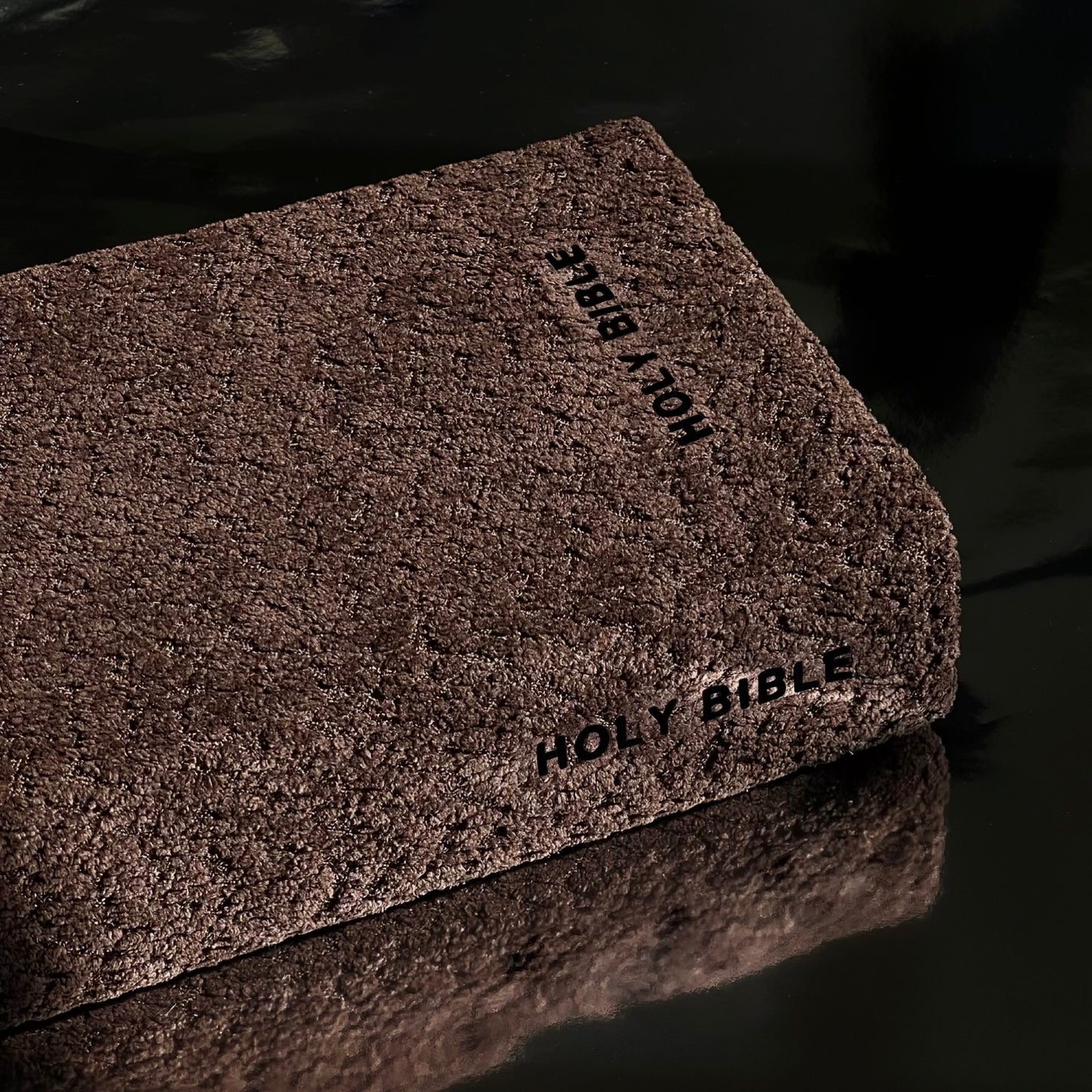 BROWN & BLACK BOUCLÉ BIBLE COVER