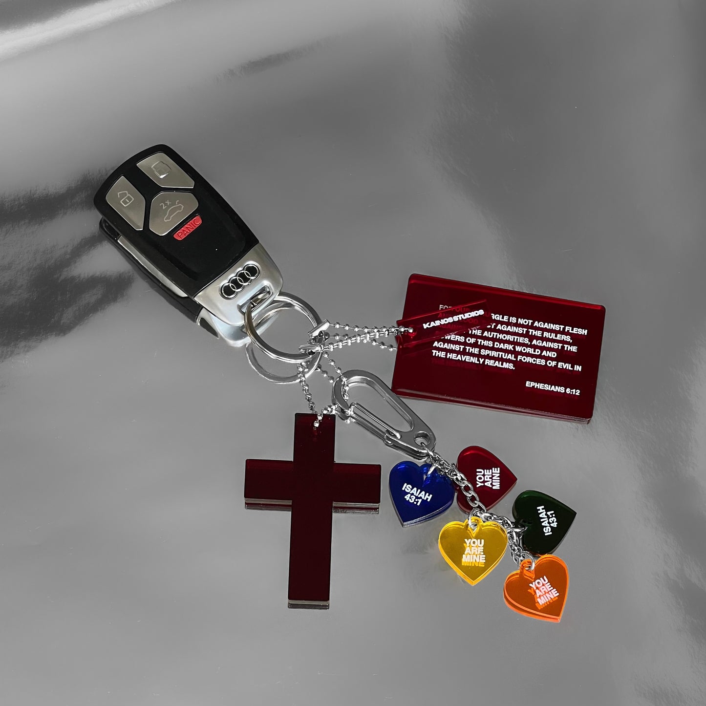 EPHESIANS 6:12 KEYCHAIN