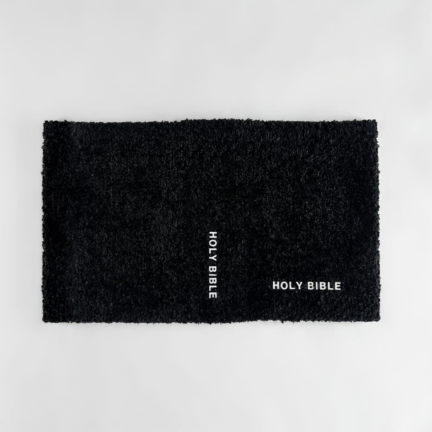 BLACK BOUCLÉ BIBLE COVER