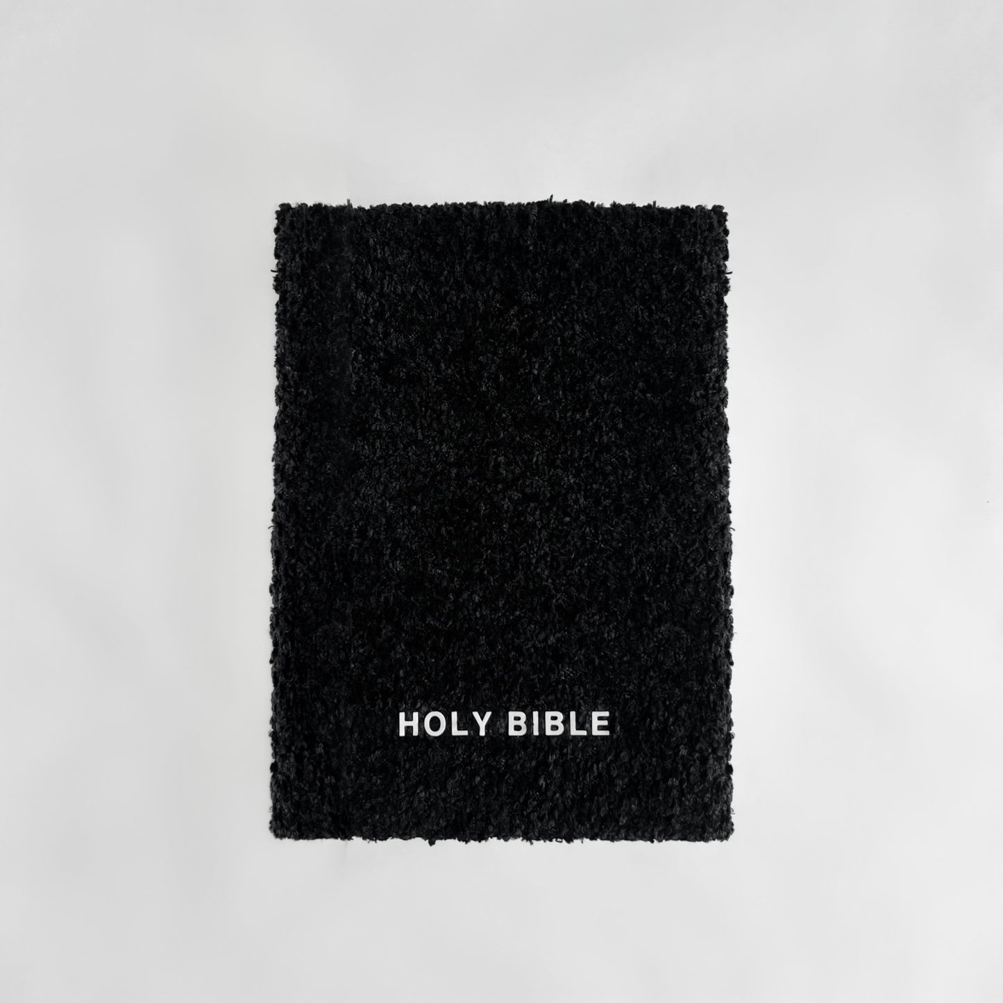 BLACK BOUCLÉ BIBLE COVER