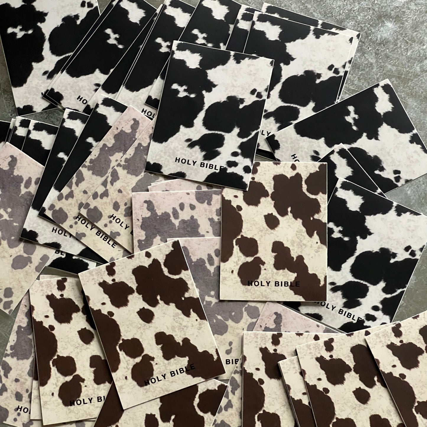 Cow Print Bible Sticker Set