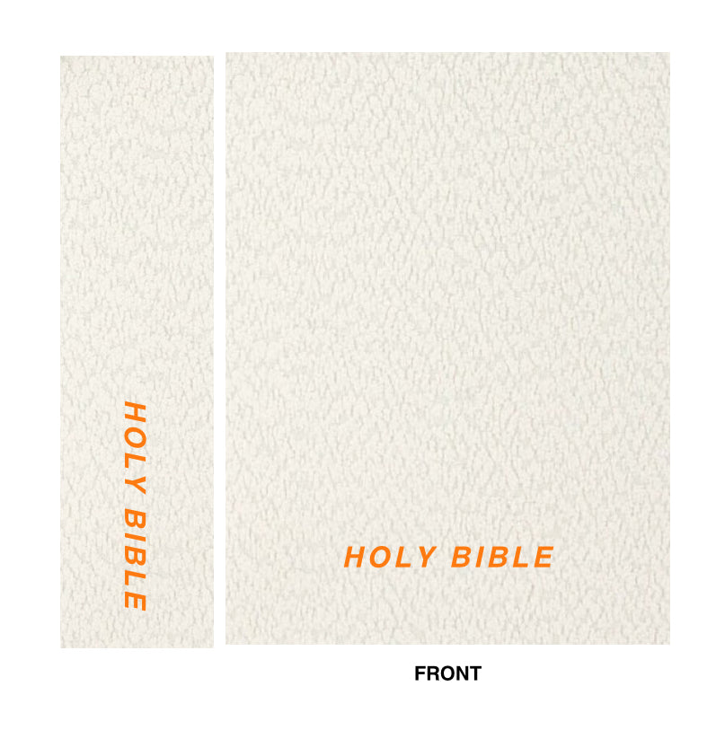 ORANGE IVORY BOUCLÉ BIBLE COVER