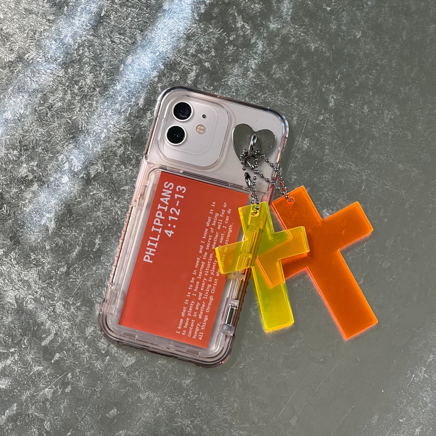 LEMON CROSS KEYCHAIN