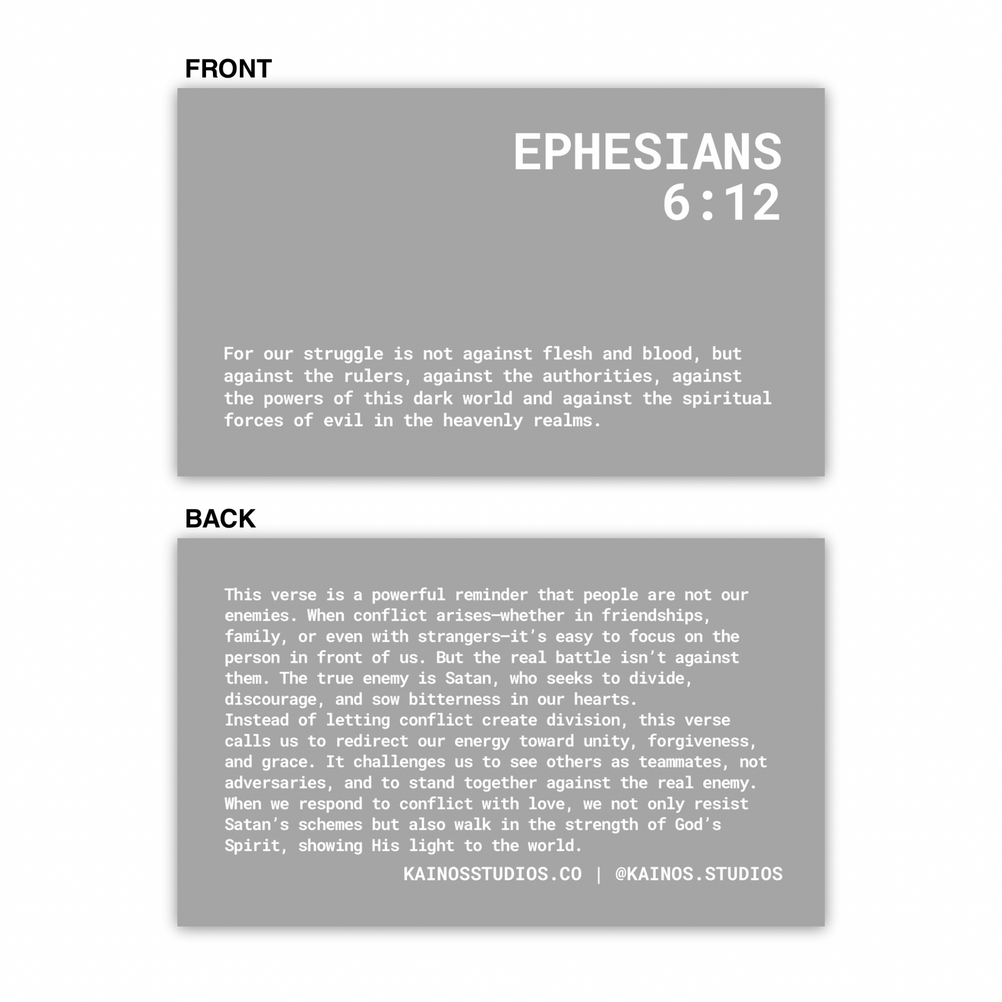 EPHESIANS 6:12 KEYCHAIN
