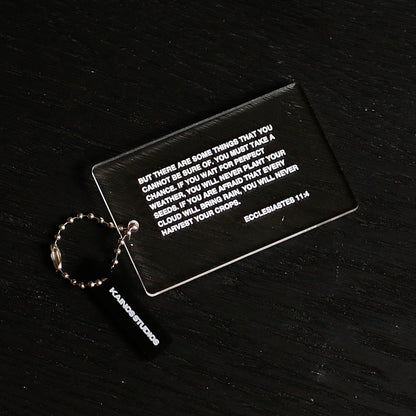 ECCLESIASTES 11:4 KEYCHAIN