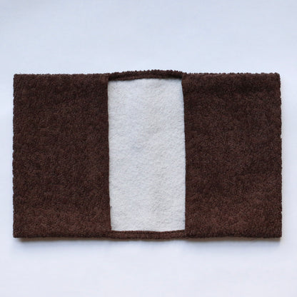 BROWN & WHITE BOUCLÉ BIBLE COVER