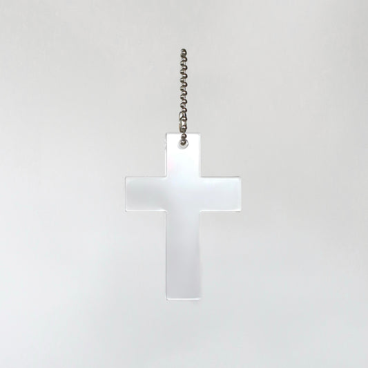 Clear Cross Keychain