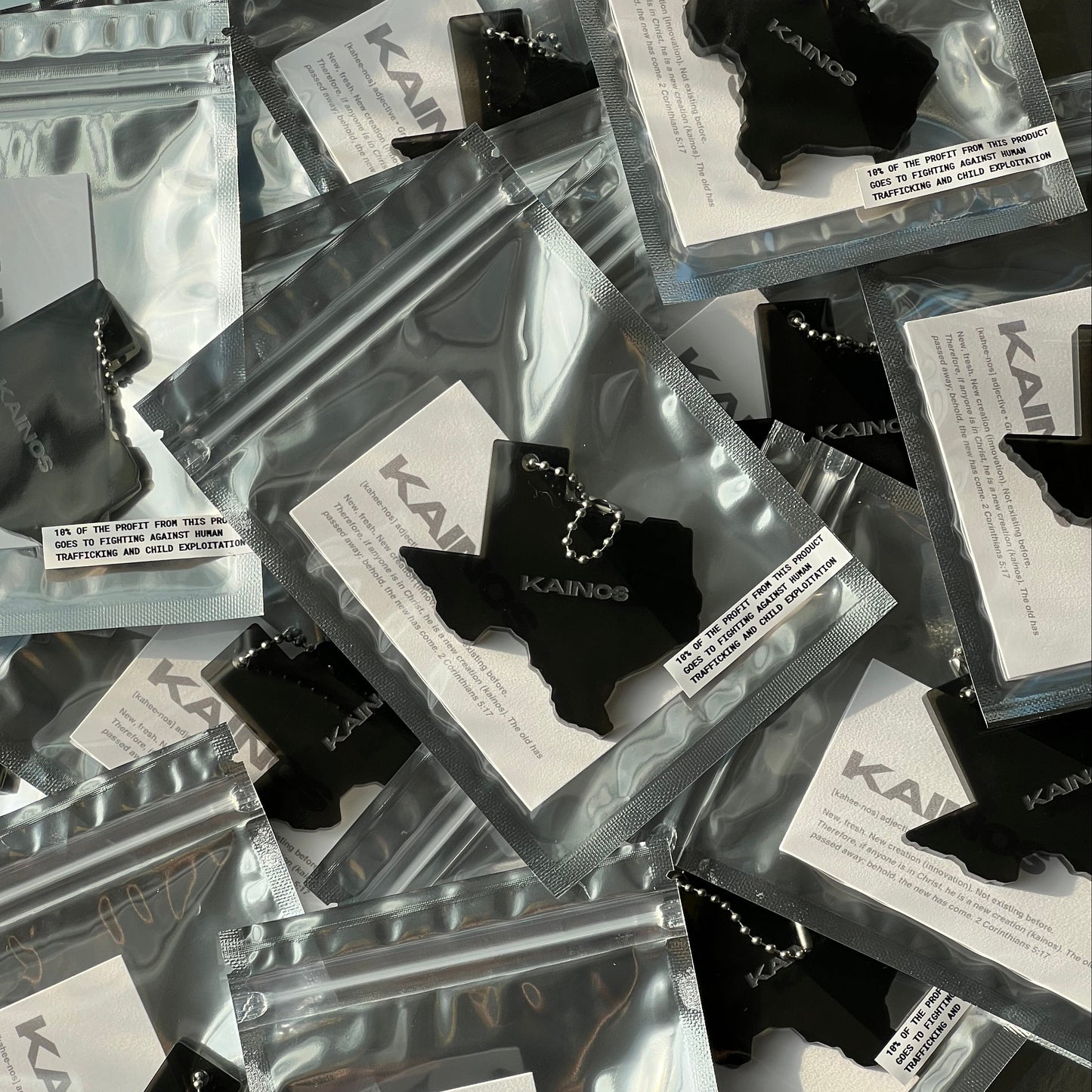 TEXAS LOGO KEYCHAIN - BLACK