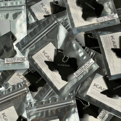 TEXAS LOGO KEYCHAIN - BLACK