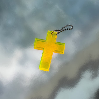LEMON CROSS KEYCHAIN
