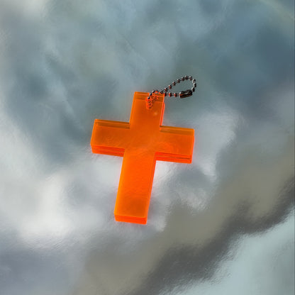 LARGE CROSS KEYCHAIN