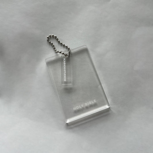 Redeemed Clear on Clear Holy Bible Keychain