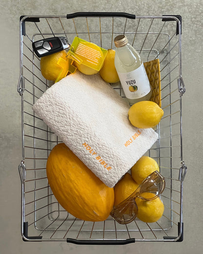 LEMON IVORY BOUCLÉ BIBLE COVER