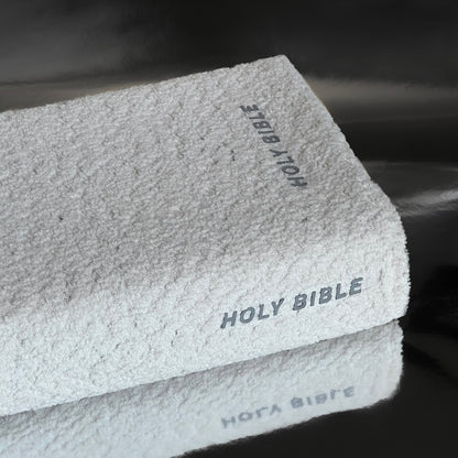 GRAY IVORY BOUCLÉ BIBLE COVER