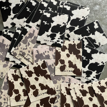 Cow Print Bible Sticker Set