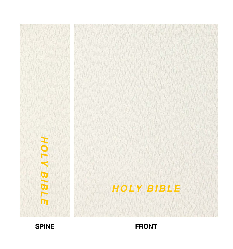 LEMON IVORY BOUCLÉ BIBLE COVER