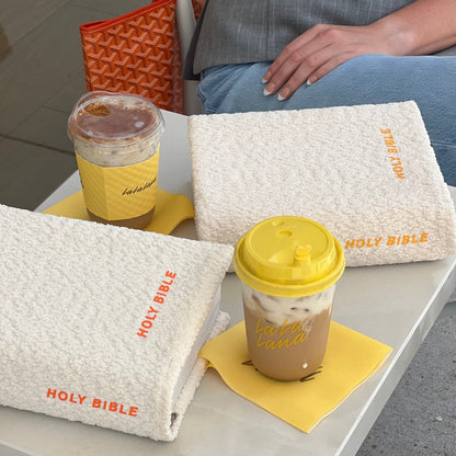 LEMON IVORY BOUCLÉ BIBLE COVER