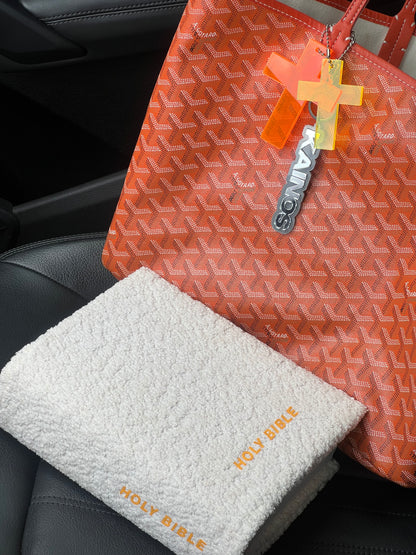 LEMON IVORY BOUCLÉ BIBLE COVER