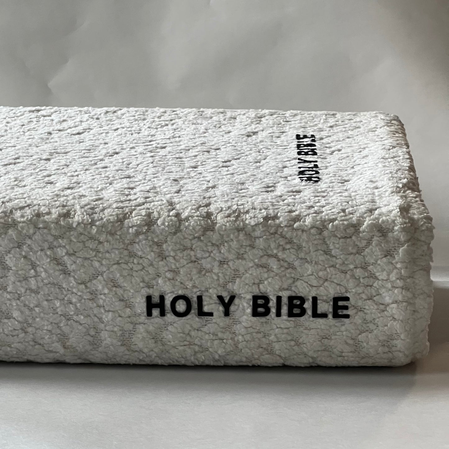 Redeemed White Bouclé Bible Cover