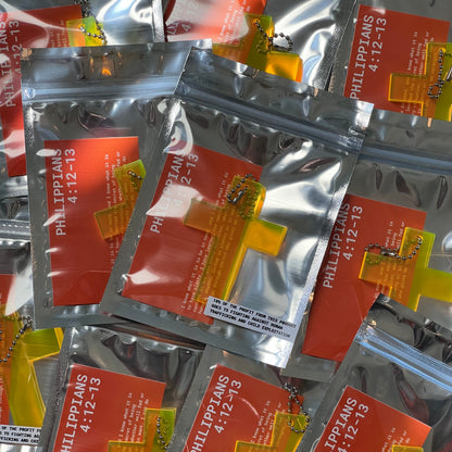 LEMON CROSS KEYCHAIN