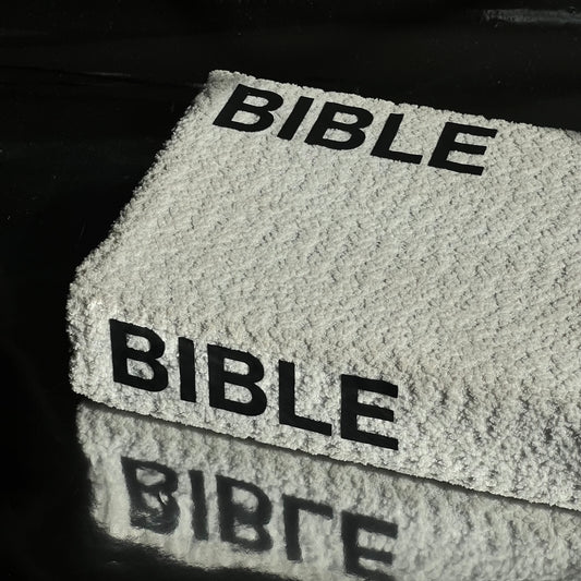 BOLD White Bouclé Bible Cover