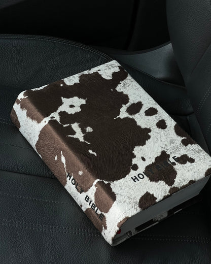 BROWN COW PRINT BIBLE COVER