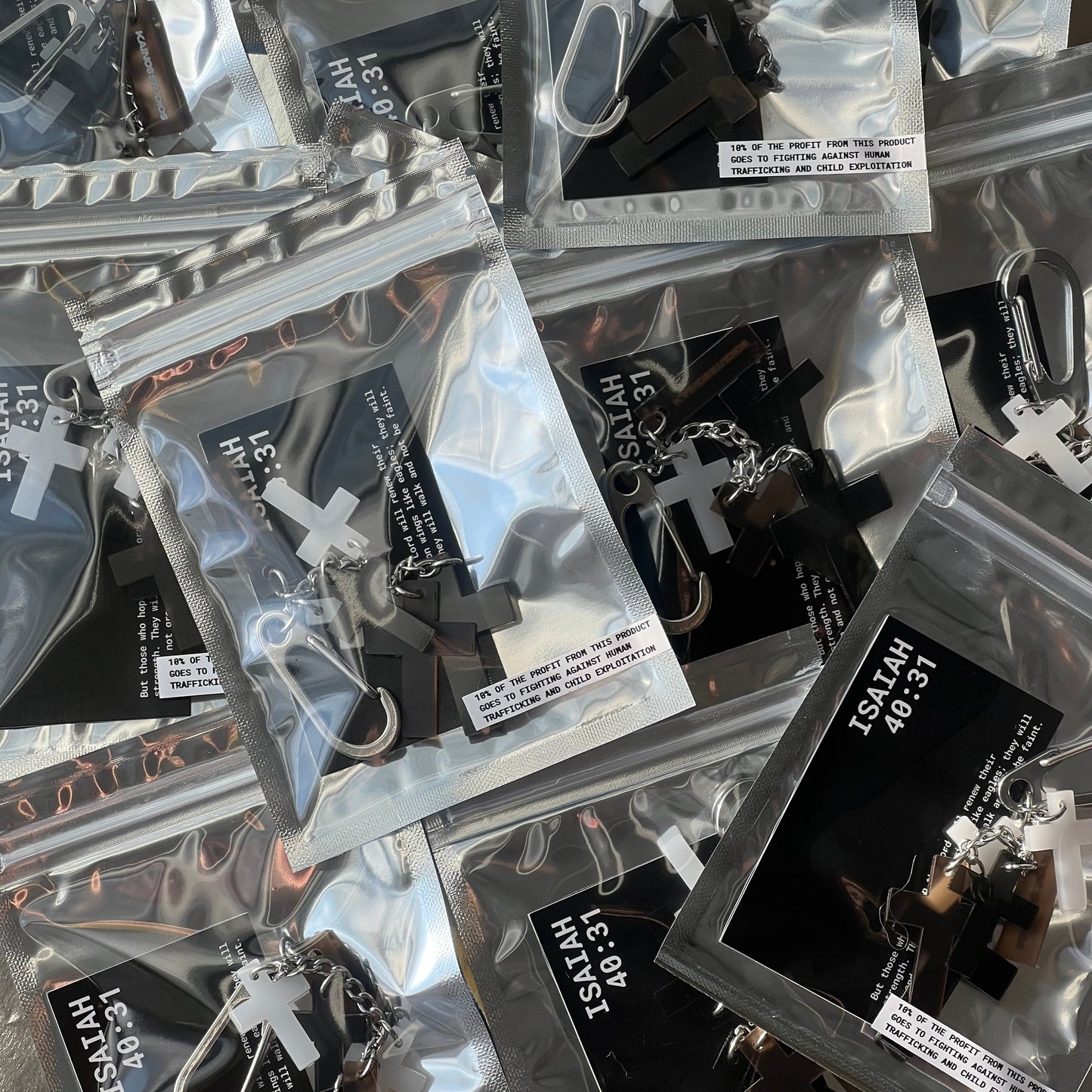 CROSS CHARM KEYCHAIN