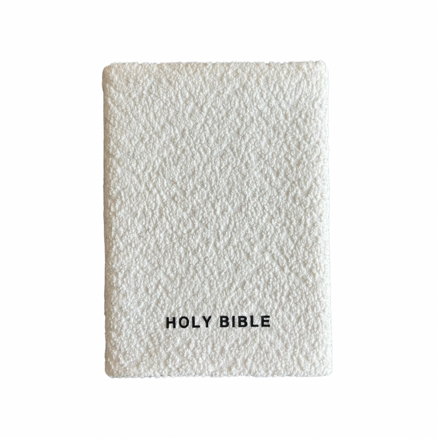 White Bouclé Bible Cover – KAINOS STUDIOS