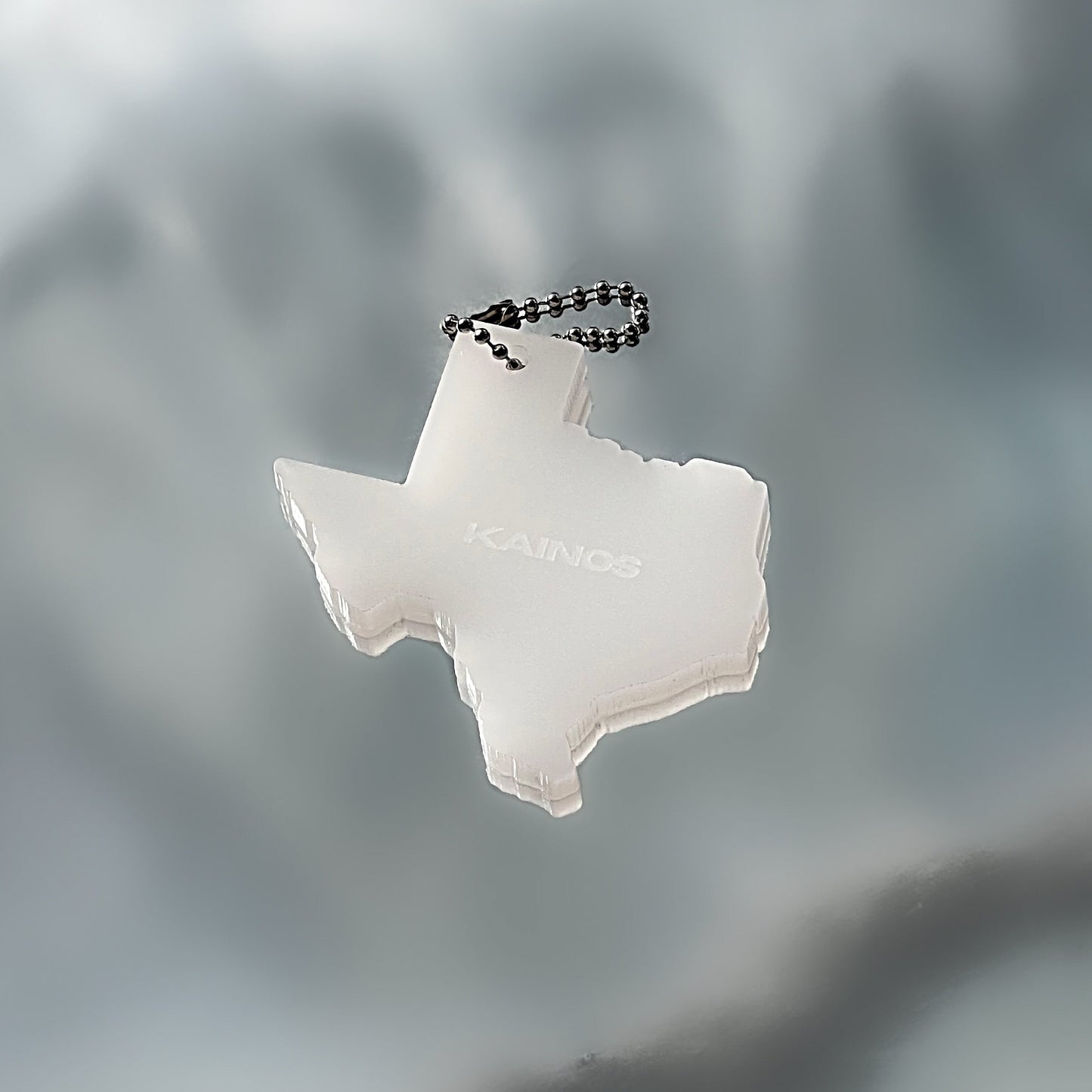 TEXAS LOGO KEYCHAIN - MILKY WHITE
