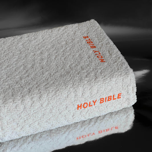 ORANGE IVORY BOUCLÉ BIBLE COVER